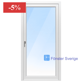 Utåtgående glasbalkongdörr med aluminiumtröskel