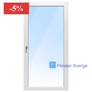 Inåtgående glasbalkongdörr med aluminiumtröskel