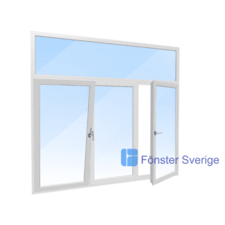 T-PVC fönster (3 öppningar)