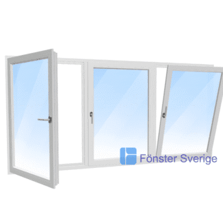 Tredelat PVC fönster