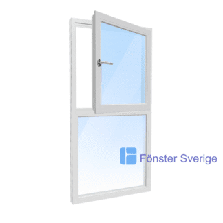 Vertikaldelat PVC fönster (1 öppning)